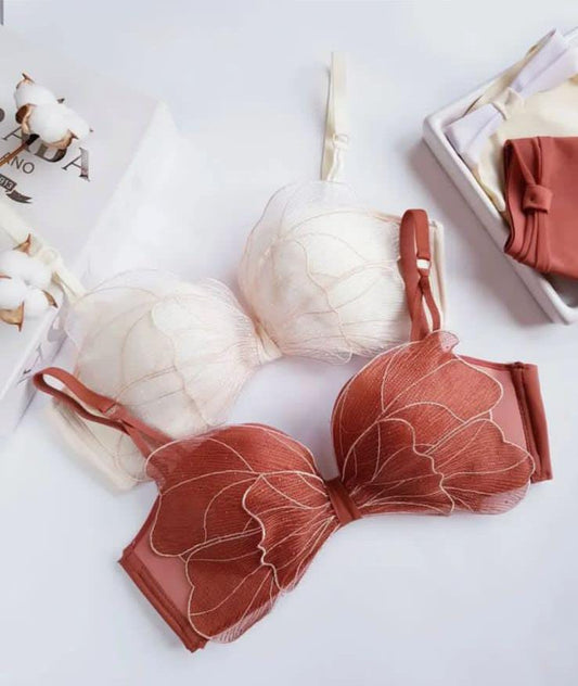 Elegance Sweet Butterfly Style Bra & Panty Set – Padded