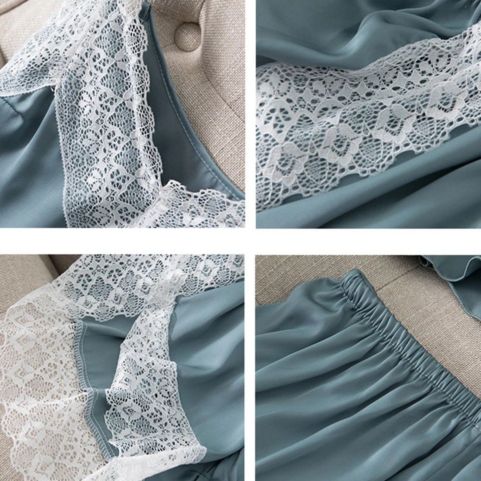 Girls Silk Sleepwear – Top & Shorts Set