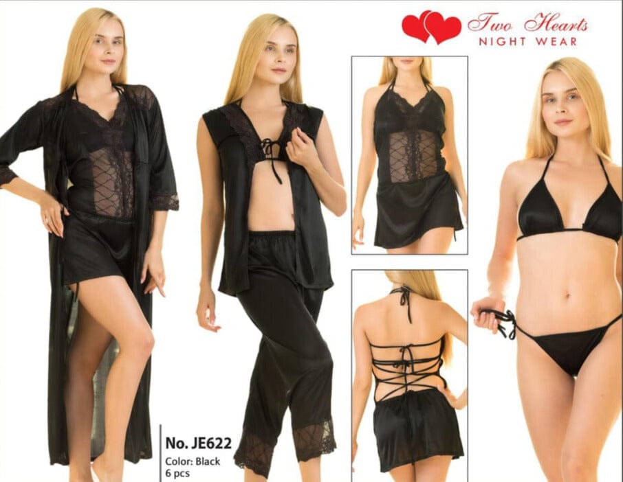 Women’s Nightwear 6-Piece Set – Elegant & Comfortable
