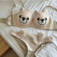Premium Imported Soft Plush Bear Design Bra & Panty Set – High Quality