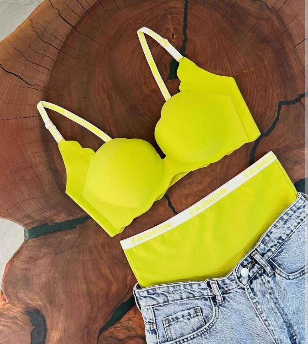 Victoria’s Secret Inspired Flower V-Cut Bra & Panty Set – Premium Imported Quality