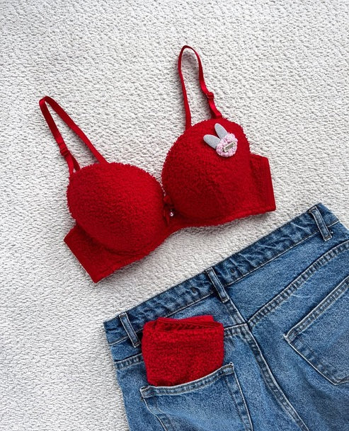 Premium Imported Plush Design Bra & Panty Set – Sexy & Comfortable