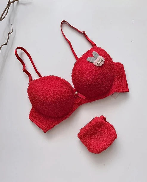 Premium Imported Plush Design Bra & Panty Set – Sexy & Comfortable