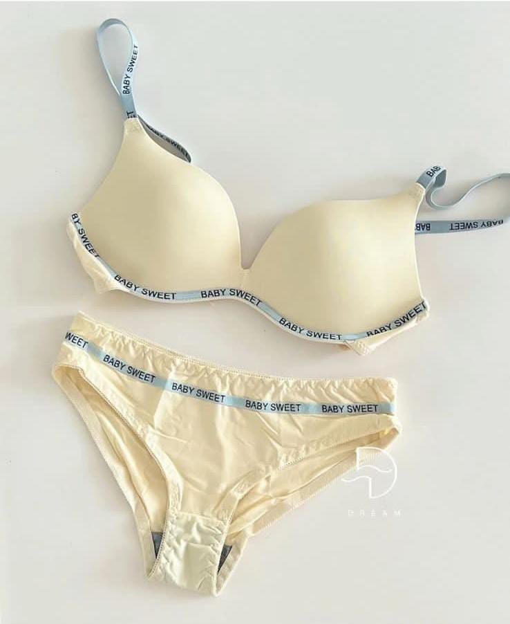 Premium Imported Bany Sweet Soft Thin Pad Bra & Panty Set