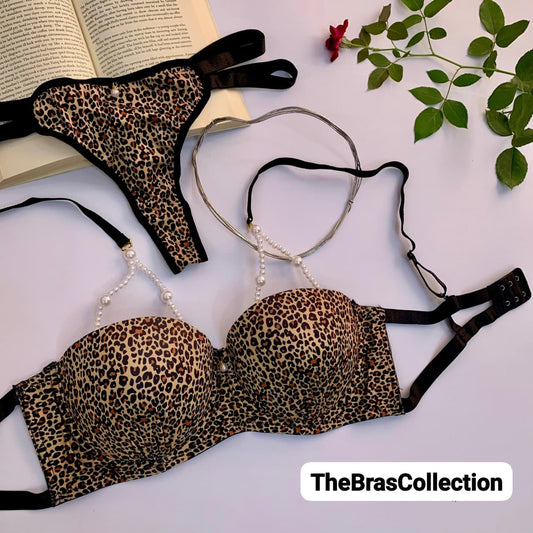 Premium Imported Bra & Panty Set with Beads – Soft Padded & Stylish