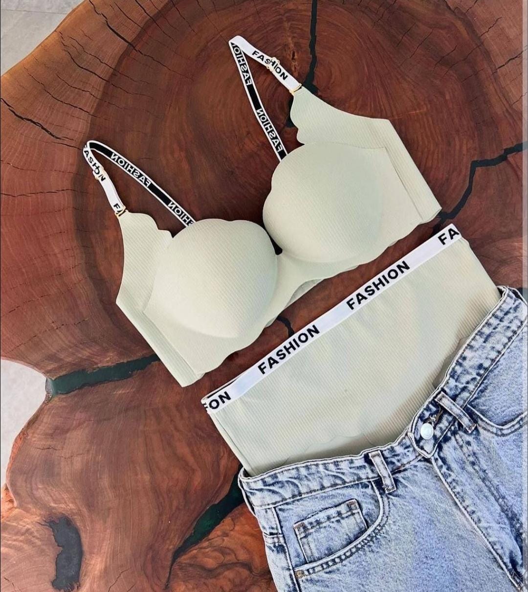 Victoria’s Secret Inspired Flower V-Cut Bra & Panty Set – Premium Imported Quality