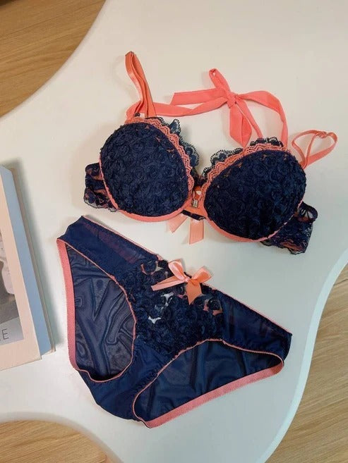 Victoria’s Secret Inspired Front-Open Push-Up Bra & Panty Set