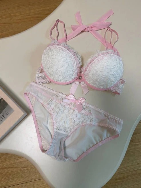 Victoria’s Secret Inspired Front-Open Push-Up Bra & Panty Set