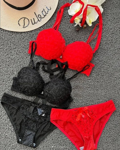 Victoria’s Secret Inspired Front-Open Push-Up Bra & Panty Set