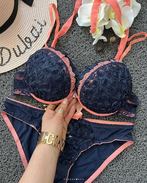 Victoria’s Secret Inspired Front-Open Push-Up Bra & Panty Set