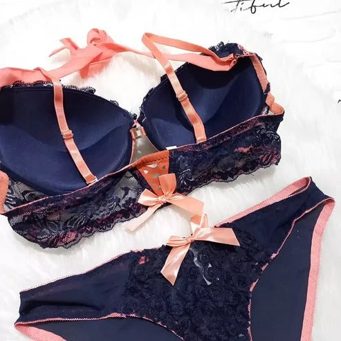 Victoria’s Secret Inspired Front-Open Push-Up Bra & Panty Set