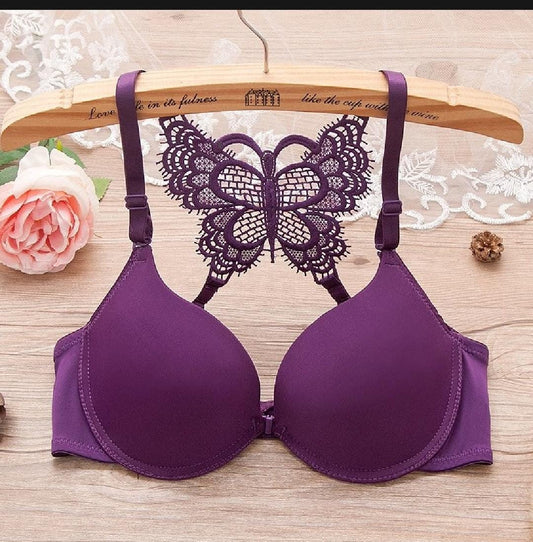 Women’s Butterfly Bra & Panty Set – Front Open Magnetic Clip