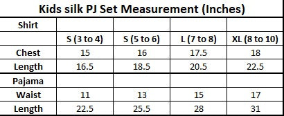 Kids Nighty Suit – Premium Imported Silk