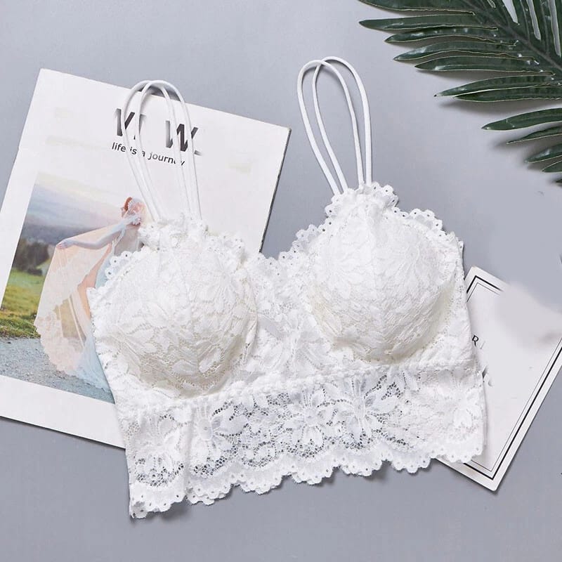 Women’s Lace Push-Up Bralette – Sexy Strap Bra Top Underwear