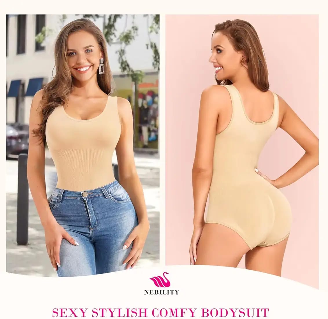 Premium Mid Body Shaper – Cross Notch Design with Adjustable Buckle