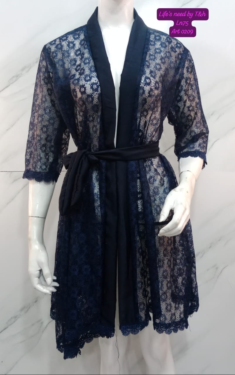 2-Piece Bridal Nighty Set with Gown & Silk Panty – Art 0209