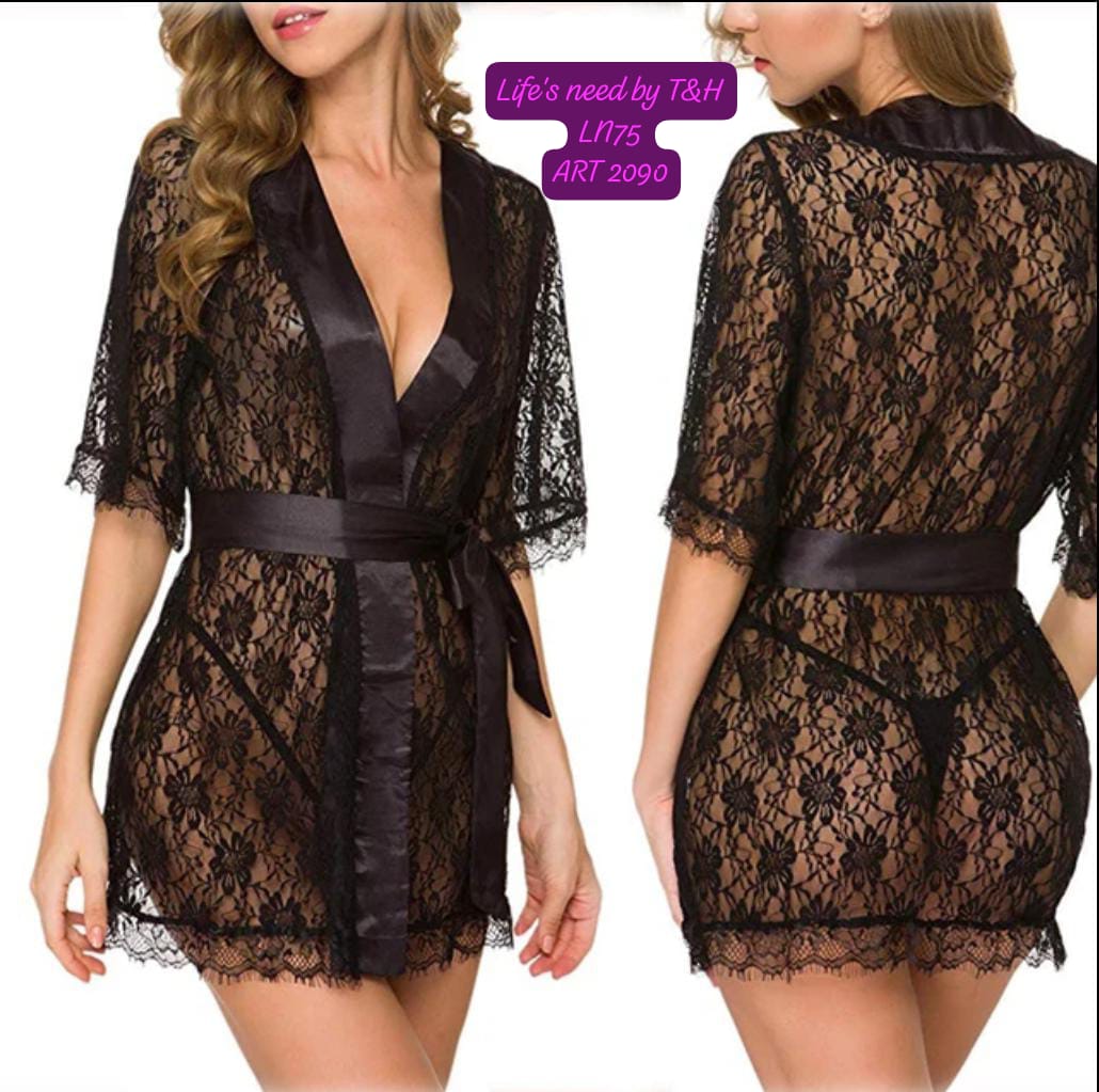 2-Piece Bridal Nighty Set with Gown & Silk Panty – Art 0209