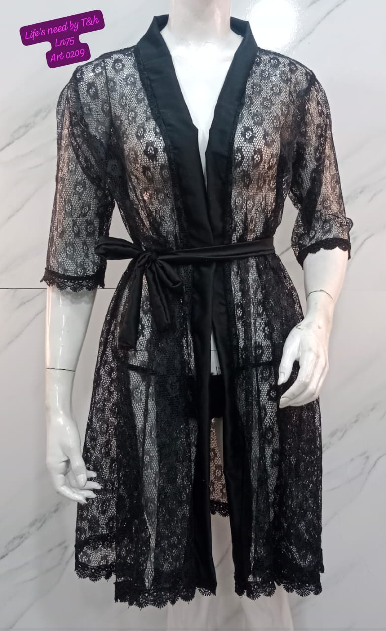 2-Piece Bridal Nighty Set with Gown & Silk Panty – Art 0209