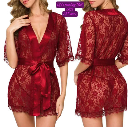 2-Piece Bridal Nighty Set with Gown & Silk Panty – Art 0209