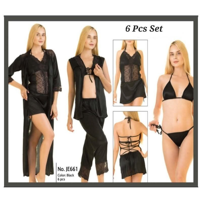 Two Heart Nightwear 6-Piece Set – Premium Women’s Sleepwear