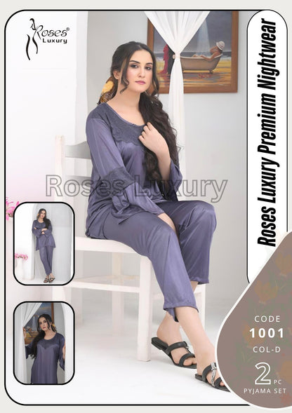 Roses Luxury Premium Nightwear – 2 Piece Pyjama Set