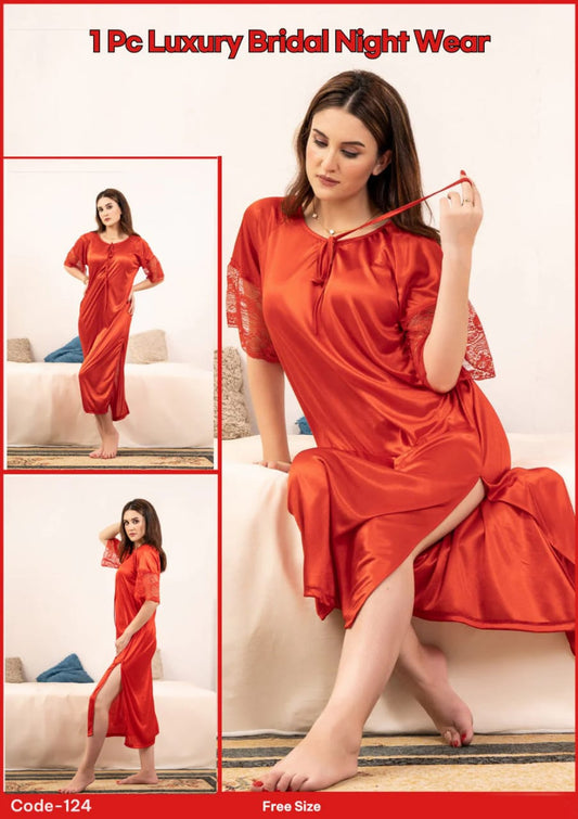 Premium Silk Jersey Knit Nightwear – Free Size