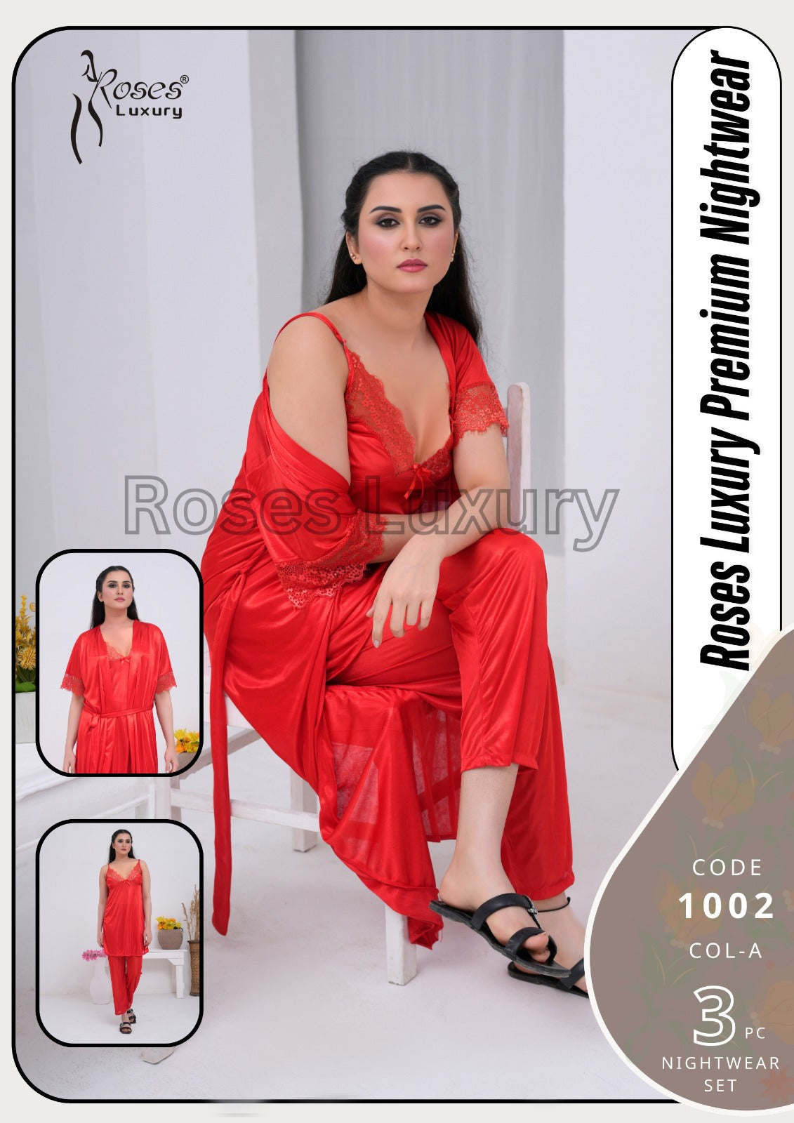 Roses Luxury Premium Nightwear
