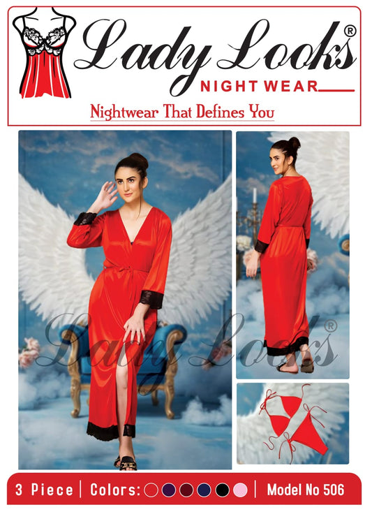 Fancy Long Gown with Bikini | Elegant Nightwear & Beachwear