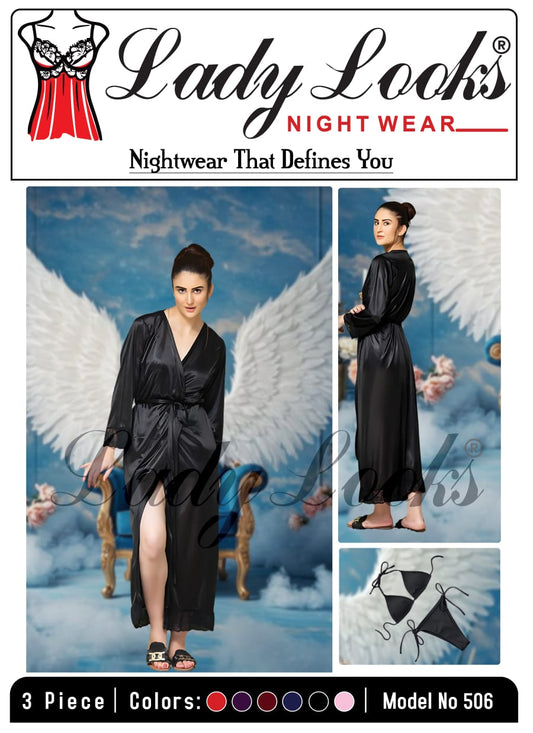 Fancy Long Gown with Bikini | Elegant Nightwear & Beachwear