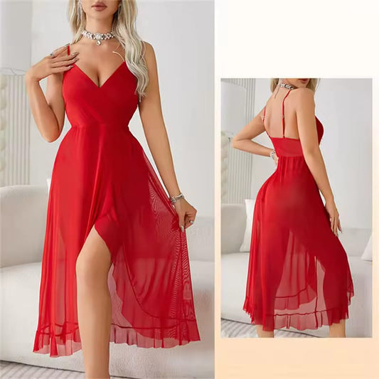 Women’s V-Neck Backless Night Dress | Free Size Sleepwear Art 320
