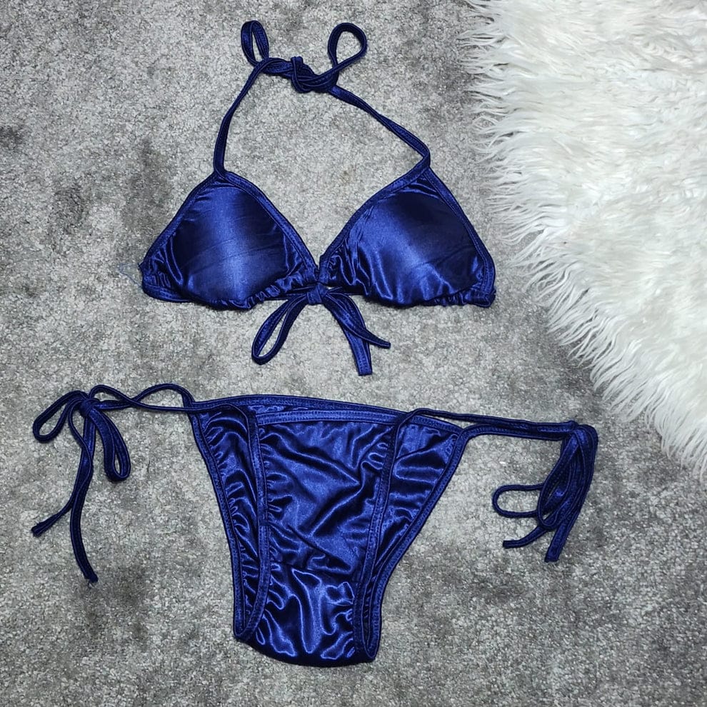 Satin Silk Padded Bikini Set – Luxurious