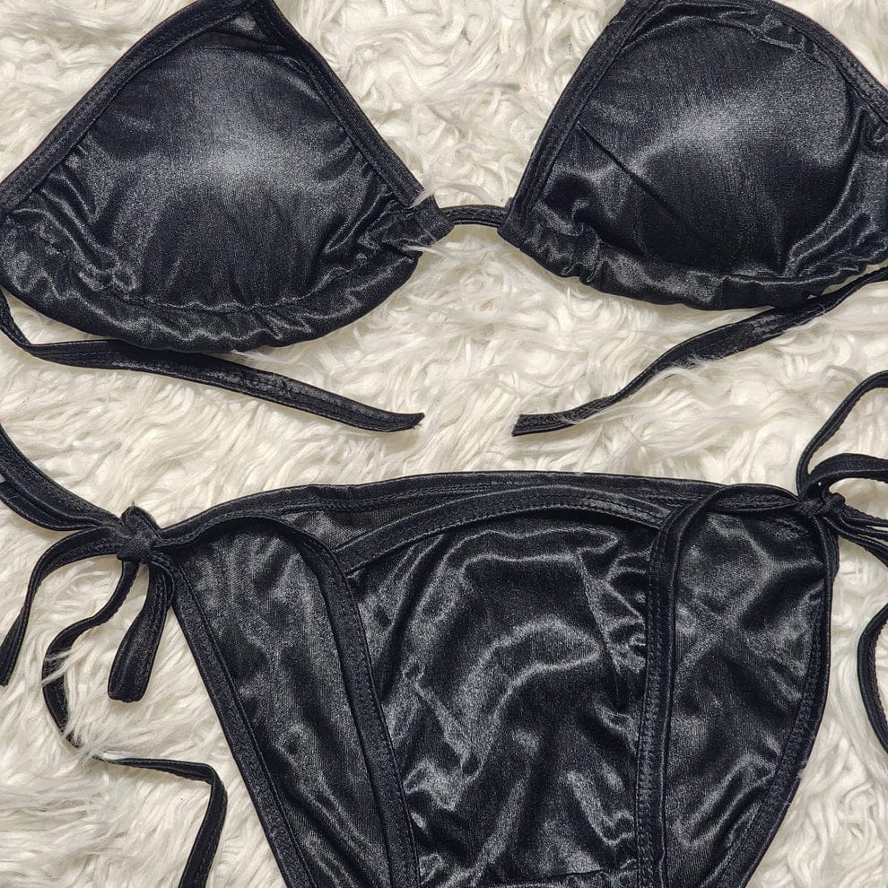 Satin Silk Padded Bikini Set – Luxurious