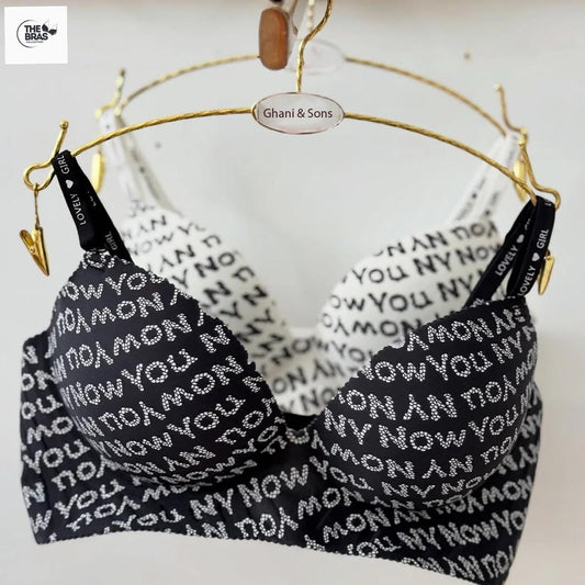 Women’s Alphabet Print Bra – Stylish & Comfortable Everyday Wear