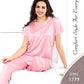 Silky Nights Imported Silk Nightwear Set – 2 Piece Trouser & Shirt