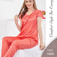 Silky Nights Imported Silk Nightwear Set – 2 Piece Trouser & Shirt