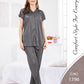 Silky Nights Imported Silk Nightwear Set – 2 Piece Trouser & Shirt