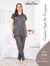 Silky Nights Imported Silk Nightwear Set – 2 Piece Trouser & Shirt