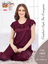 Silky Nights Imported Silk Nightwear Set – 2 Piece Trouser & Shirt