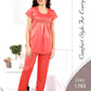 Silky Nights Imported Silk Nightwear Set – 2 Piece Trouser & Shirt