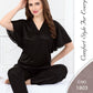 Silky Nights Imported Silk Nightwear Set – 2 Piece Trouser & Shirt
