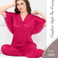 Silky Nights Imported Silk Nightwear Set – 2 Piece Trouser & Shirt