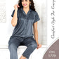 Silky Nights Imported Silk Nightwear Set – 2 Piece Trouser & Shirt