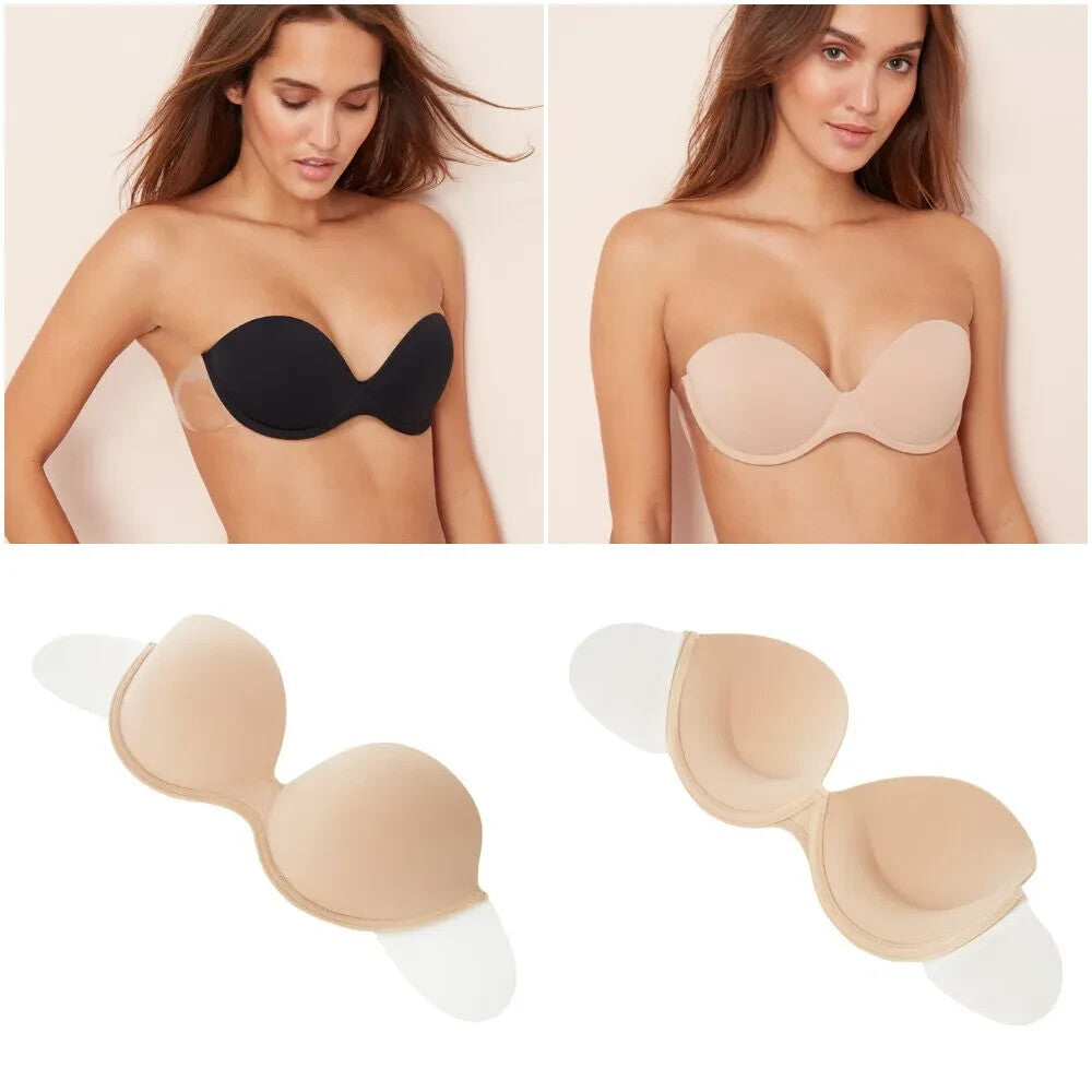Premium Stick-On Bra – Padded Spandex | Sizes B, C, D