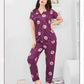 Premium Silk Trouser Shirt Nightwear – Cherry Design