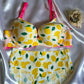 Fancy Printed Lemon Design Pushup Bra Panty Set