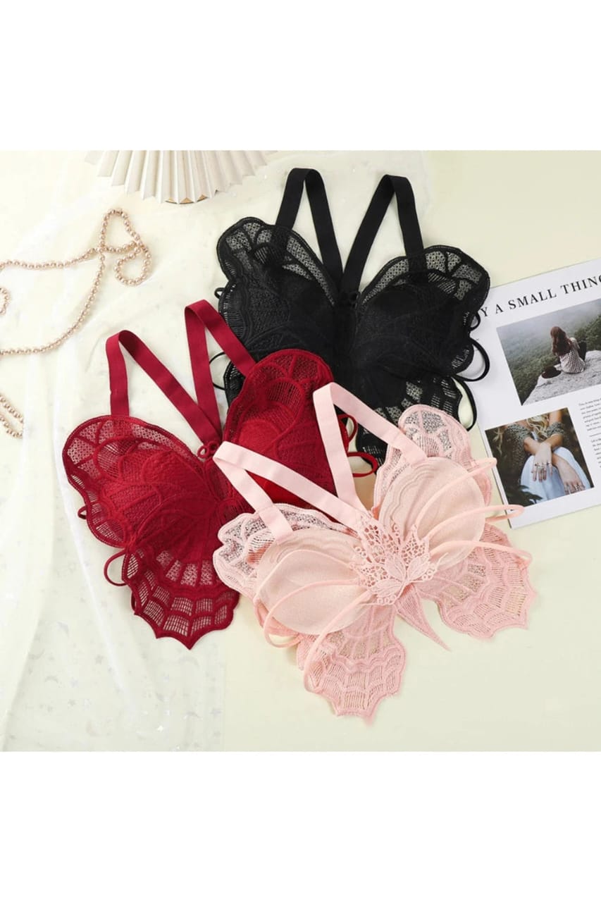 Fancy Butterfly Padded Bra – Free Size | Art: 1126